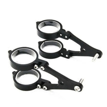 Black Aluminum Headlight Brackets 50-54mm