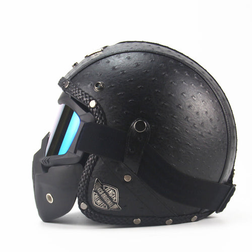 cafe racer helmet vintage black